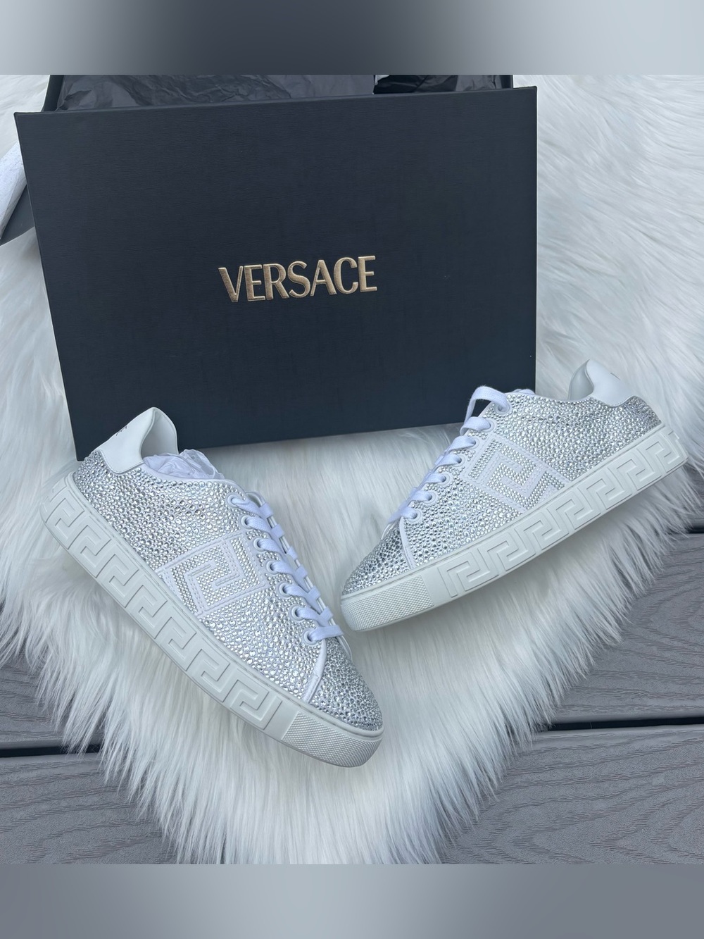 Versace Rhinestone Sneakers